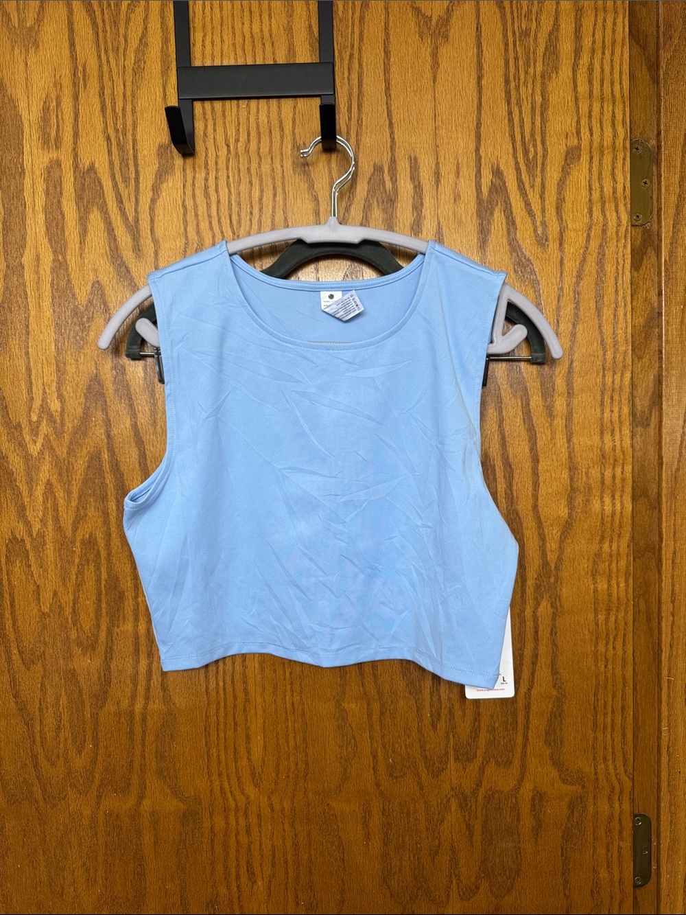 Yogalicious Sky Blue Cropped Muscle Tank